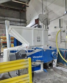Vecoplan #VAZ-1300S, single shaft shredder, 52" x50" hopper opening, 15" rotor diameter, 100 HP, 2013