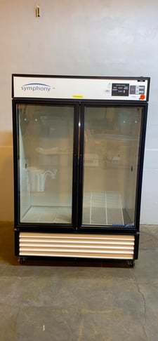 Double Door Refrigerator, VWR Symphony #SCCP-49, R134A, 54" L x 31" width x 82" H, 312/140 psig, 1/2 HP, 9.6