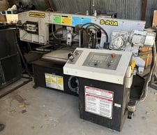 13" x 18" Hyd-Mech #S20A, automatic horizontal bandsaw, 14' 10" x 1" blade, 5 HP, 75-350 SPM, 27" shuttle