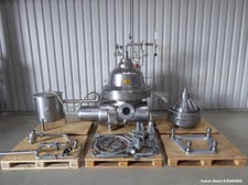 Westfalia #CNB-130-01-076, Bactofuge Desludger Disc Centrifuge, Stainless Steel, 4500 RPM Bowl, 22 kW, 380 V