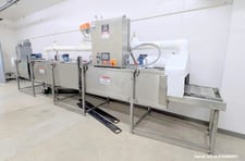 Praxair #SDBP, Nitrogen Freeze Tunnel, single door, 24" width x 22' L conveyor belt, (11) discharge nozzles