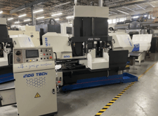 16" x 16" Indotech #Aviator-DC16NC, Dual Column Horizontal Bandsaw, Omron CNC Control