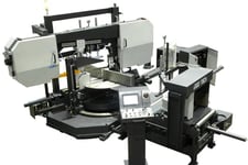17.3" X 27.5" Indotech #i27X18-NC40, horizontal dual column bandsaw, Omron CNC Control, new