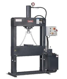 70 Ton, Dake #Force-70, hydraulic H-frame press, 3.5" ram diameter, 19" ram travel, new