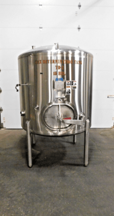 Walker 15 BBL Stainless Steel tank, 15 barrel, 16" x20" manway, 3" side port, (2) 2" top inlets, 1.5" bottom