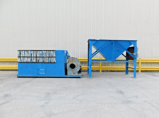 AAF #B, dust arrestor size 3-7 dust collector, 10 HP, 1710 RPM, 107" x 36" hopper