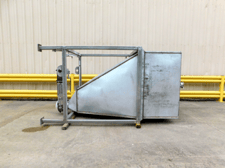 304 Stainless Steel tank, 60" x 60", 8" valve discharge, 4" side port