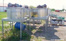 Poultry Defeathering System, automatic eject doors, flipper gate system, 44" batch drum, 46" tall Stand, 5 HP