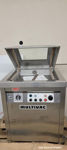 Multivac #A300/52, Vacuum Bag Sealer, Stainless Steel, 18" L x 18" width x 6.25" deep seal area, 4