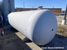 3000 gallon Samuel Pressure Group Horizontal, Carbon Steel pressure tank, 66" diameter X 214" OAL, 165 PSI @