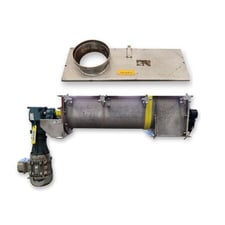 9" diameter x 3.4' long, Stainless Steel u-trough sanitary screw feeder, 1 HP