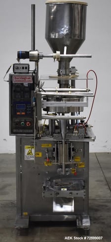 Barrington #BPS-150, vertical form fill & seal, 30-80 packs/min., 2"-13" L x 1"-5" width size range, 1-100