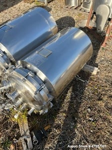 49.7 gallon Brighton Corp., Stainless Steel vertical reactor, 20" diameter x 36" straight side, 25/FV psi @