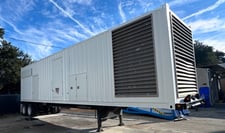 1250 KW Baldor #IDLC1250-2M, trailer mounted, Tier 2, sound attenuated enclosure, 277/480 Volts, 1410 hours