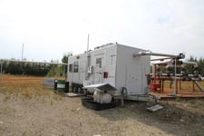 145 HP Mycom #160VSRD-181, portable screw compressor, Caterpillar G3306NA NG engine, 2000