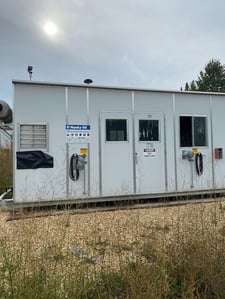 95 HP Gardner Denver #SSHG99D, screw compressor, Caterpillar 3304NA engine, 2001