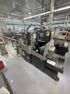 Tsugami #BE20v, .79" chucker, Fanuc 31iA, 3 live rotation Cross, Full C Index Main & Sub, Bar Feed, 2008