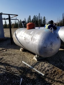 520 Gallons, James United Steel, 250 PSI Bullet Tank
