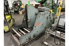 4000 lb. Rowe #B20-C4000J, coil cradle & straightener, 20" x .080" stock, 50" outside dimension, variable