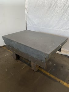 48" x 72" x 10" Micro-Flat granite Surface Combustion plate w/Starrett base