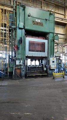 1500 Ton, Verson #TSE2-1500-96-54 Transmat press, 24" stroke, 54" Shut Height, air clutch & brake, 1979