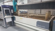 Flow #Mach-500-3020, waterjet cutting system, 118.1" X, 78.7" Y, 12.2" Z, 100 HP, 94000 psi, 2017