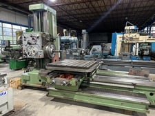 4" Tos #W100A, table type horizontal boring mill, 49" x49" built-in power rotary table, #50 taper, 15 HP, 1994