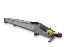 24" diameter x 22.42' long, Carbon Steel Screw Conveyor, 10" dia. Shaft, 0.33" flight thickness, 5 HP