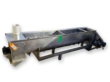 Rietz #TL-16-K2210, Stainless Thermascrew Blancher, U-Trough, 16" dia. x 10' long Screw, 13.45 RPM, 1 HP
