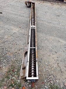 6" diameter x 15' long, Stainless Steel Screw Conveyor, 7" inlet/outlet, 1 HP, 208-230/460 V.