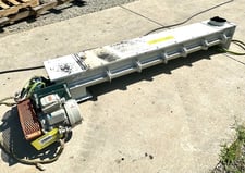 10" diameter x 7' long, Screw Conveyor, carbon steel, 8" dia. Inlet, 3 HP, 230/460 V.