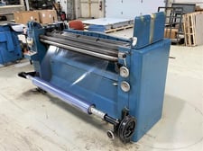 48" Kolbus #SN100, slitter/shear, 12 cutting knives, 1977
