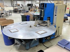 Kabar #10000B, RF sealer / RF platen press w/18" x24" upper platen, 4 station 7'-8' circle indexing