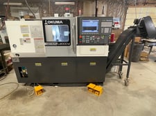 Okuma #Genos-L2000-e, CNC lathe, 17.7" swing, 8" chuck, 3-jaw, 2" bar, 40" centers, 9.06" dia., 19.69" lgth