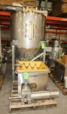 6" Tecweigh #E/CR28, screw feeder & Stainless Steel hopper, 285 lb./min. hard wheat @ 30-40 lb./cu.ft., 6.63"