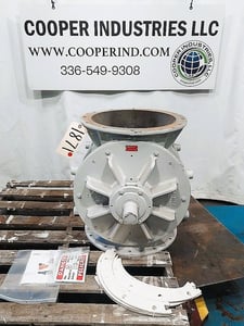 16" Coperion, Rotary Airlock, carbon steel, 20" outside dimension flange, 24" H inlet to outlet