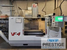 Haas #VF-4, 4-Axis, 50" X, 20" Y, 20" Z, 7500 RPM, 24 automatic tool changer, 30 HP, Cat 40, chip auger, S/N