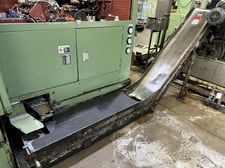 12" wide, Eriez #TYF-TRAC, magnetic conveyor, 50" base, 56" incline, 46" discharge height