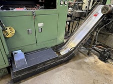 12" wide, Eriez #TYF-TRAC, magnetic conveyor, 50" base, 56" incline, 46" discharge height