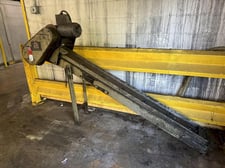8" wide, Eriez, magnetic scrap conveyor, 8' incline, 44" discharge height