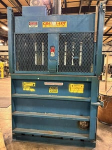 60" width x 48" D x 30" H Cram-A-Lot #DBR-60-LU, vertical baler, 6" cylinder diameter, 10 HP