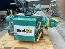 7.5 Ton, Hevi-Lift, P & H, Wire Cable Hoist w/Trolley, 15000 lb. capacity, 34.3' ift, 20 FPM, 10 HP, 230/460