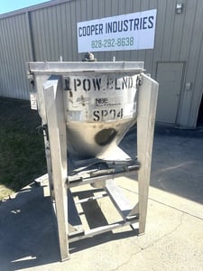 26 cu.ft. National Bulk Equipment, Powder Blending Hopper w/Ribbon Mixer, 48" dia. top & 22" dia. bottom