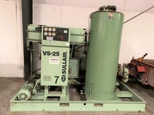 1695 ACFM @ 15" HgV, Sullair #VS-25-100-AC, Rotary Screw Vacuum Pump System, 100 HP, 18705 hours
