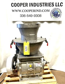 Image for 12" Smoot #55C-2, Stainless Steel Rotary Airlock, 12" x 12" inlet/outlet, 17.5" diameter inlet, 22.5" diameter spout, 19.5" H inlet to outlet, 1 HP, 230/460 V