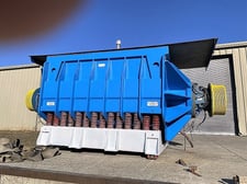 35 cu.ft. Royson #CTT-35, Vibratory Finisher, 30" width x 332" D x 84" L work chamber, (2) 15 HP motors