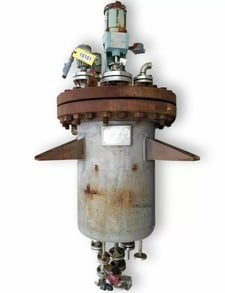 76 gallon Evans & Sons, pressure vacuum rated reactor vessel mix tank, 24" dia. housing, 150 psi @ 300°F, 30
