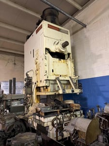 200 Ton, Niagara #E250, gap frame press, 10" stroke, 21" Shut Height, 6" slide adj., 32 SPM, air clutch &