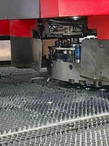 30 Ton, Amada #Vipros-358-King-II, turret punch, 58 station, 4 automatic index, Fanuc 18-P, hydraulic clamps
