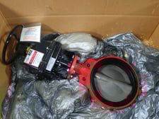 10" Asahi American RCE 200-25-4-1-13-15, electric actuated butterfly valve, remote control, unused
